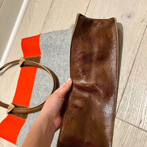 Graf & Lantz Jaunt Tote Granite / Orange / Sienna Leather - Picture 5 of 8